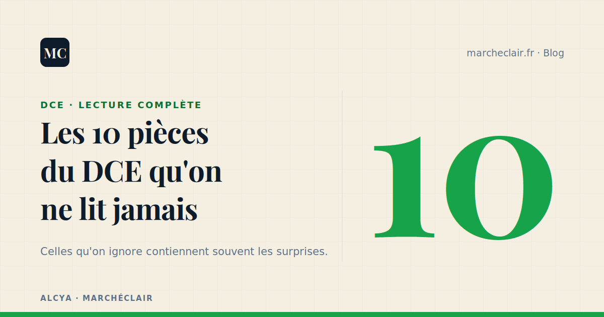 Les 10 pièces d'un DCE que personne ne lit vraiment (et qui coûtent cher)