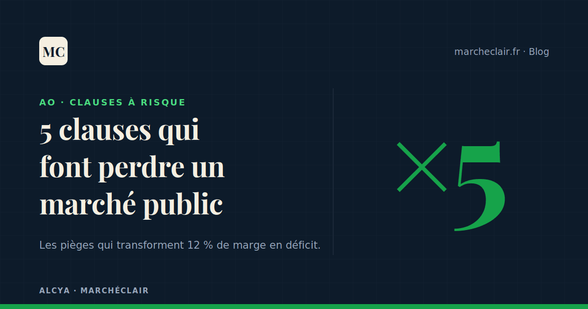 Les 5 clauses qui font perdre un marché public BTP