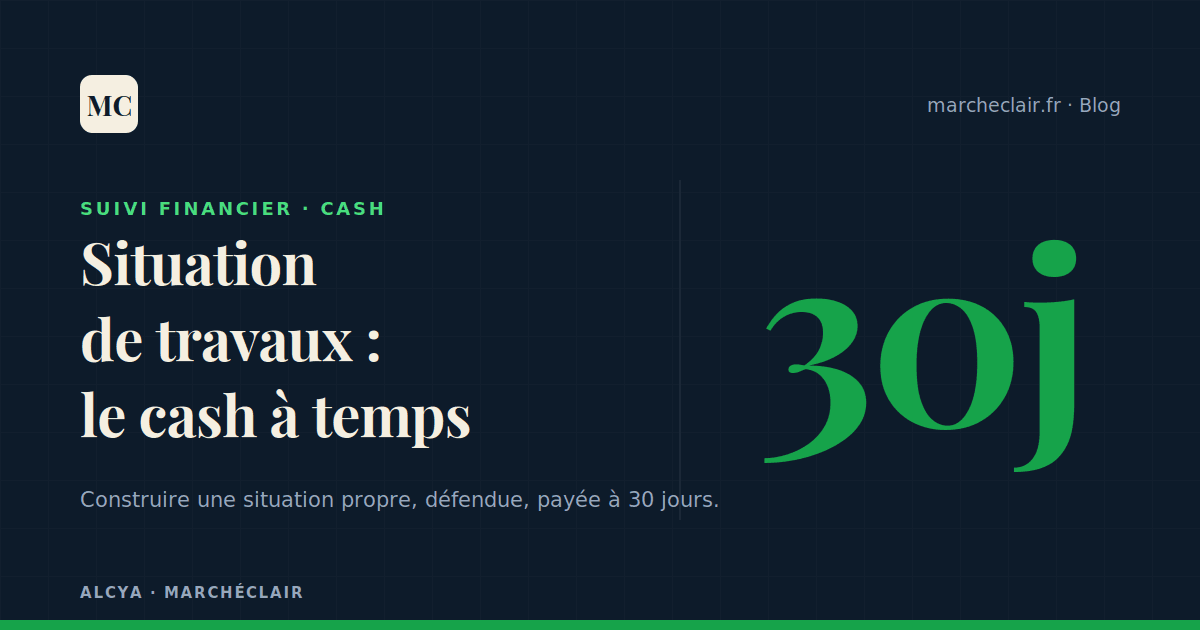 Situation de travaux : le document qui fait rentrer le cash (et comment ne pas la rater)
